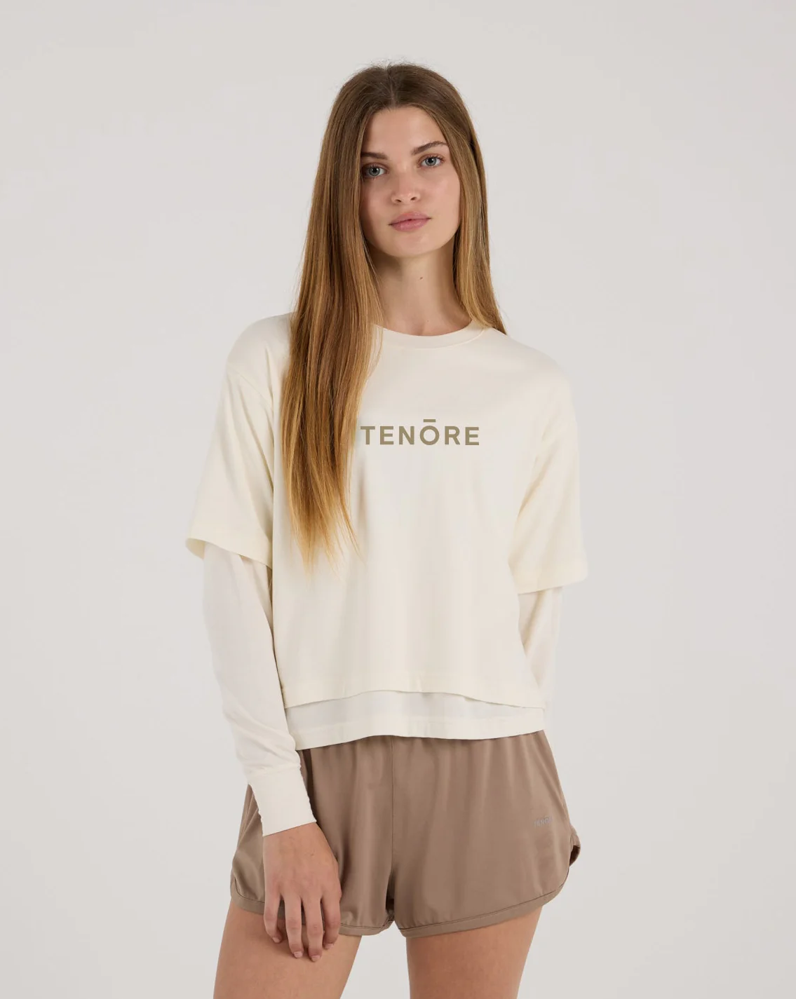 Cropped Double Layer Tee