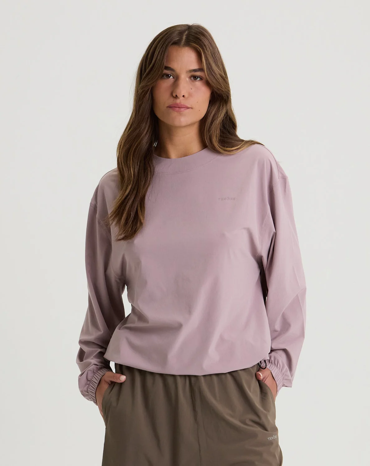 Woven Pullover Crew